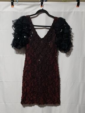 Vintage 1980s Susan Roselli For ViJack Avant-Garde Cocktail Mini Dress.